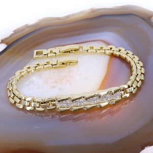 Bratara Placata cu Aur model bara cu cristale Zirconia c1738