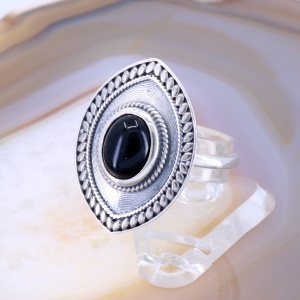 Inel Vintage, Elegant cu piatra Onix Negru din Argint 925 c3145