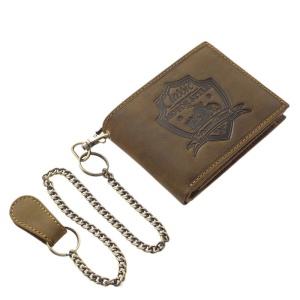 Portofel Barbati piele Naturala model Classic Motor Style cu lant detasabil si RFID Protect