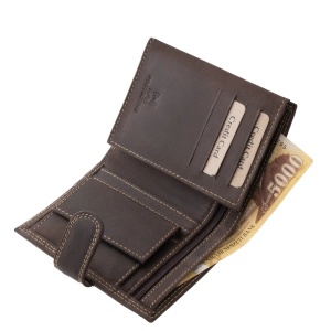 Portofel de Arhivare din piele maro marca GreenDeed RFID Protect - Img 5