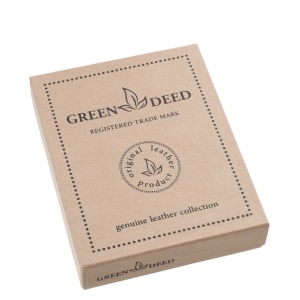 Portofel Zodie Varsator marca GreenDeed din piele Naturala maro cu capsa de protectie - Img 5