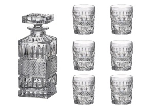 Set 6+1 Whisky Madison Crystal Bohemia