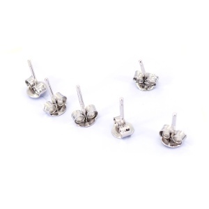 Set 6bc Cercei mici din argint 925 model fluturi-fundita cu cristale c4401 - Img 2