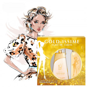 Set Parfum Gold Issime Ulric De Varens pour elle 75 ml cu Deo 125 ml