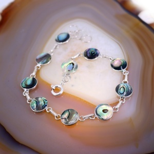Bratara Abalone din Argint 925 cu forme rotunde c3405