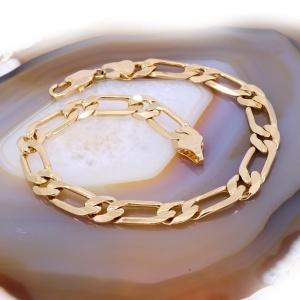 Bratara Figaro Link Placata cu aur 18K model Unisex c1701