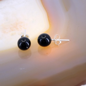 Cercei din Argint 925 tip Perla Neagra c3968