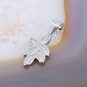 Pandantiv Frunze din Argint 925 cu Cristale Zircon c1249