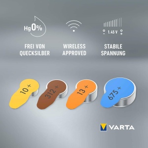 Baterii Varta 10 pentru Aparatele Auditive set 6 bc