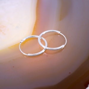 Cercei Argint 925 model rotund clasic diametru 1.5 cm c4416