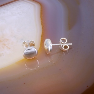 Cercei Argint model mic rotund cu reflexii oglinda c4279
