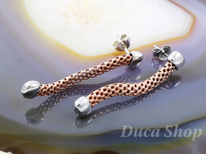 Cercei din Argint 925, Model Placati cu Aur Rose, cod 1579
