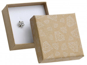 Cutie maro Nature cu Imprimeu Diamante a180