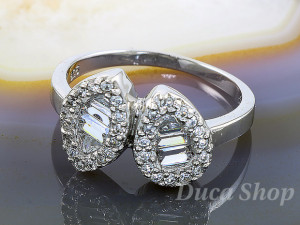 Inel din Argint 925, Model Cristale Zirconia c1237
