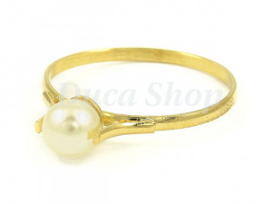 Inel placat cu aur 18k model cu Perluta cod 659