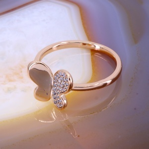 Inel placat cu aur rose model Fluture cu Cristale zirconia c1678