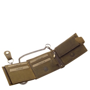 Portofel Barbati piele Naturala Maro Motor Style Classic cu lant detasabil si RFID Protect - Img 5