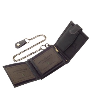 Portofel Barbati piele Naturala Neagra Motor Style Classic cu lant detasabil si RFID Protect - Img 4