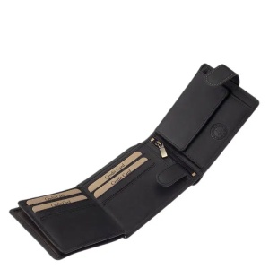 Portofel din piele Neagra Naturala marca GreenDeed model Camion Trucker - Img 5