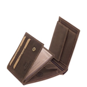 Portofel Hobby Pescuit marca GreenDeed din piele Naturala maro RFID Protect - Img 6