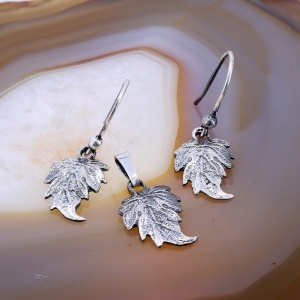 Set din Argint Antichizat model Frunza c1670