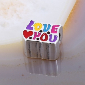 Talisman din Argint model mesaj " Love You " c1230