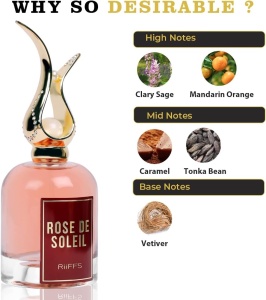 Apa de Parfum Rose De Soleil by Riiffs 100ml - Img 5