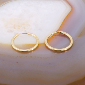 Cercei Verigi Rotunzi Placati cu Aur Galben 18k c3463