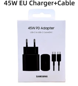 Incarcator Original Samsung Super Fast Charger, 45W, USB-C, Black