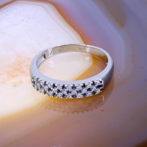 Inel din Argint 925 cu Cristale Zirconia asezate in Zig Zag c3173