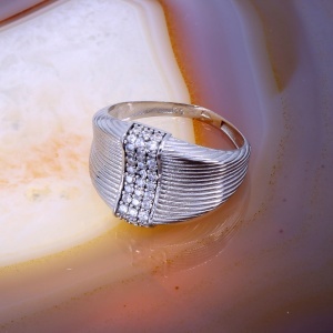 Inel din Argint cu cristale zirconia albe stralucitoare c3134