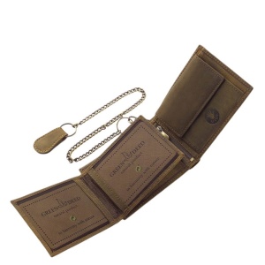Portofel Barbati piele Naturala model Classic Motor Style cu lant detasabil si RFID Protect