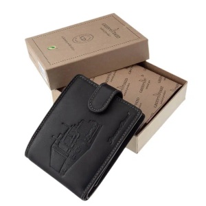Portofel din piele Neagra Naturala marca GreenDeed model Camion Trucker - Img 2