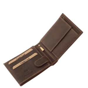 Portofel Hobby Pescuit marca GreenDeed din piele Naturala maro RFID Protect - Img 3