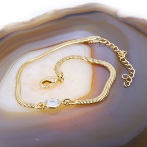 Bratara Snake placata cu Aur cu Cristal Zirconia c1567