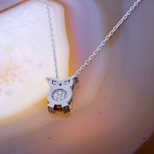 Colier din Argint 925 cu cristale Swarovski si pandantiv Bifnita c1788