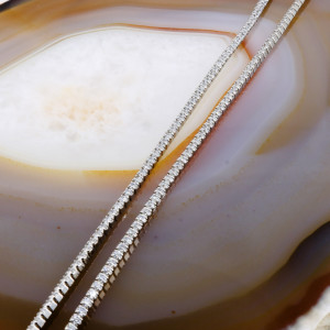 Colier model Tennis din Argint 925 cu Cristale Zirconia CZ Albe Clare 1173