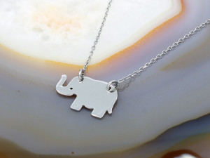 Lant din Argint 925 cu Pandantiv Elefant cu Trompa in sus L1090