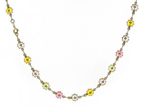 Lant Placat cu Aur 18k cu Zirconiu, cod 414