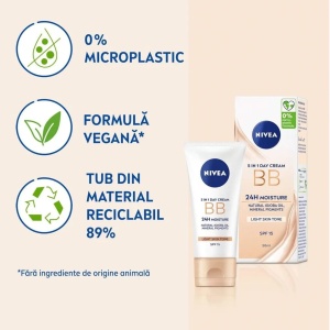 Nivea BB Cream Crema de zi Cream 5 în 1 nuanta deschisa - Img 7