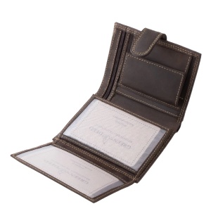 Portofel de Arhivare din piele maro marca GreenDeed RFID Protect - Img 3