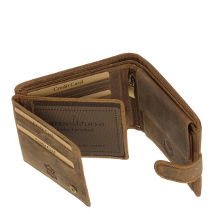 Portofel din piele naturala model Masina Retro culoare Maro cu Capsa - Img 5