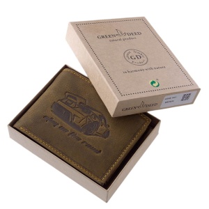 Portofel Race Tuning din piele naturala marca GreenDeed culoare maro - Img 6