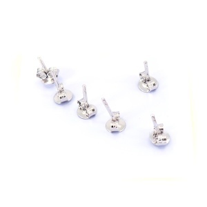 Set 6bc Cercei mici din argint 925 model X cu cristale c4398 - Img 2