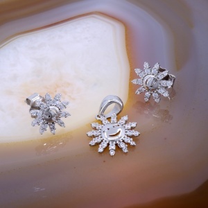 Set din Argint cu Cristale Zirconia model Happy Sunshine c1682