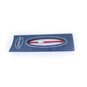 Bratara cu Fir Textil Rosu si Pandantiv din Argint model Inima si Infinit c3230 - Img 2
