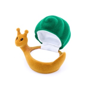 Cutie Pentru Bijuterii Inele sau cercei mici model Melc culoare Verde Maro