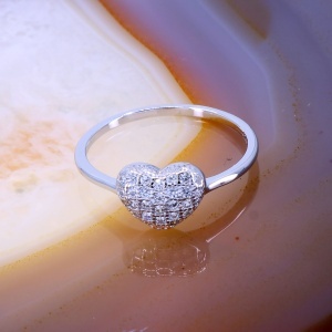 Inel din Argint 925 model Inima presarata cu Cristale Zirconia c3208