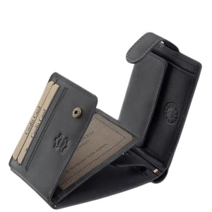 Portofel din piele Neagra Naturala marca GreenDeed model Camion Trucker - Img 6