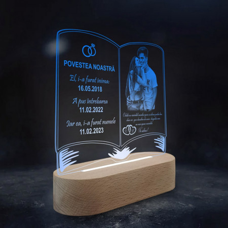 Personalized Blue LED Book Light - Img 3